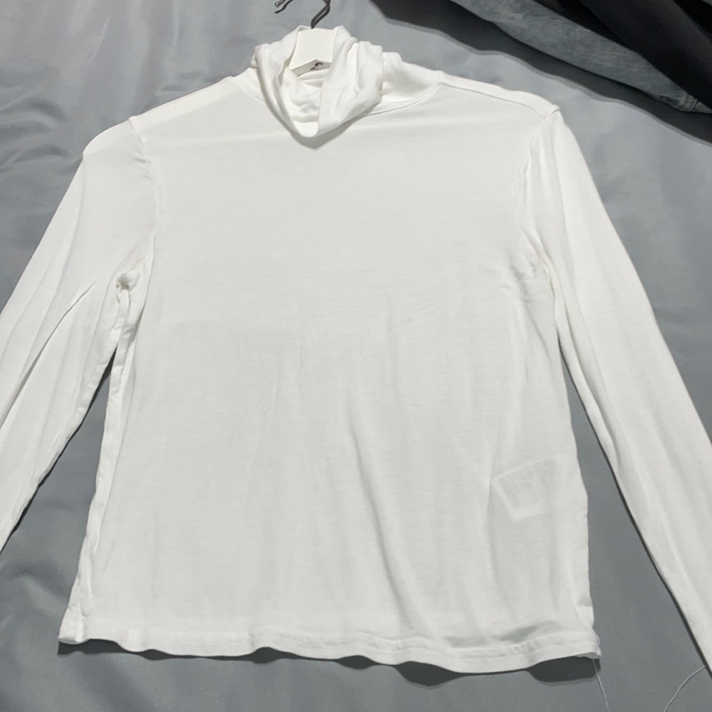 White turtle neck long sleeve